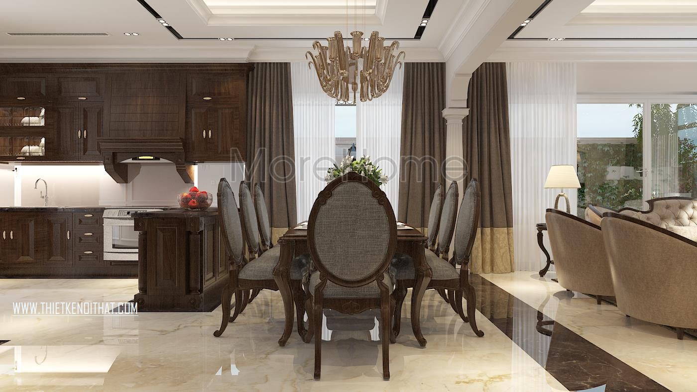 Thiết kế phòng bếp biệt thự FLC Thanh Hóa